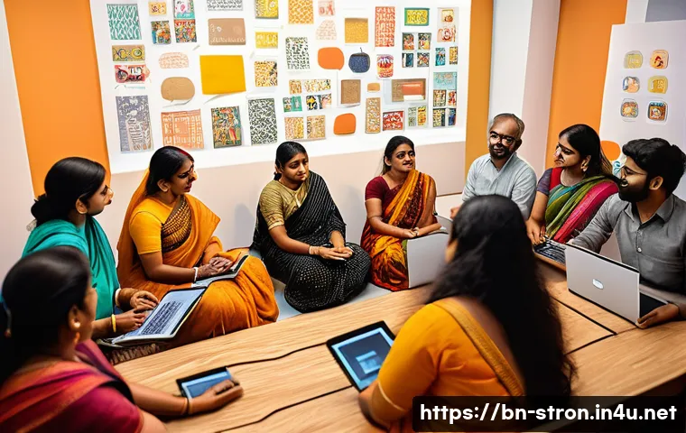 슈퍼트론 제작자와의 팬 커뮤니티 상호작용 - A vibrant digital community forum scene featuring diverse Bengali-speaking fans and creators interac...